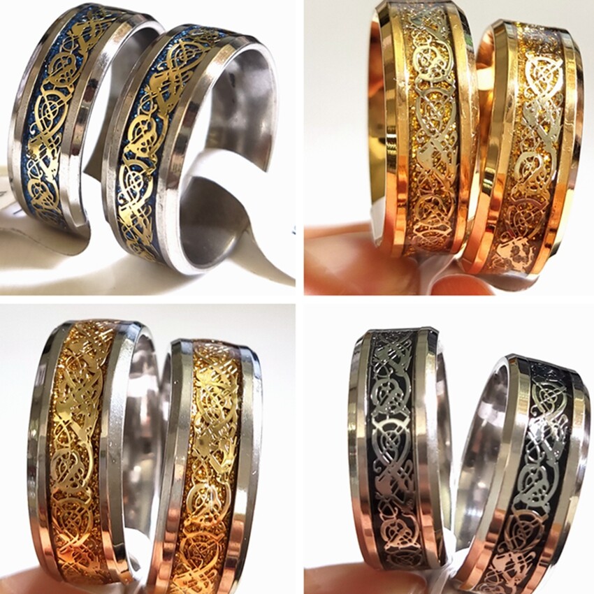 Anello Godico Drago In Lega Metallica