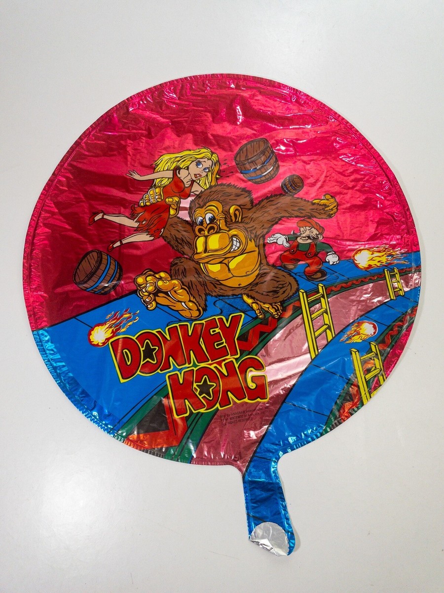 RARE Vintage 1981 DONKEY KONG Retro Arcade Graphics Mylar Party