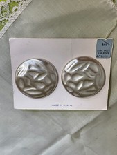 Silver Tone Chunky Statement Clip on Earrings Made In USA. Y-4