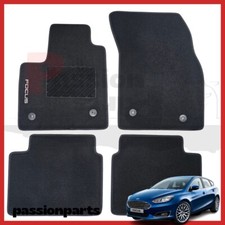 TAPPETI FORD FOCUS DAL 2018 IN MOQUETTE CON RICAMO E 2 FISSAGGI SET 4 PEZZI
