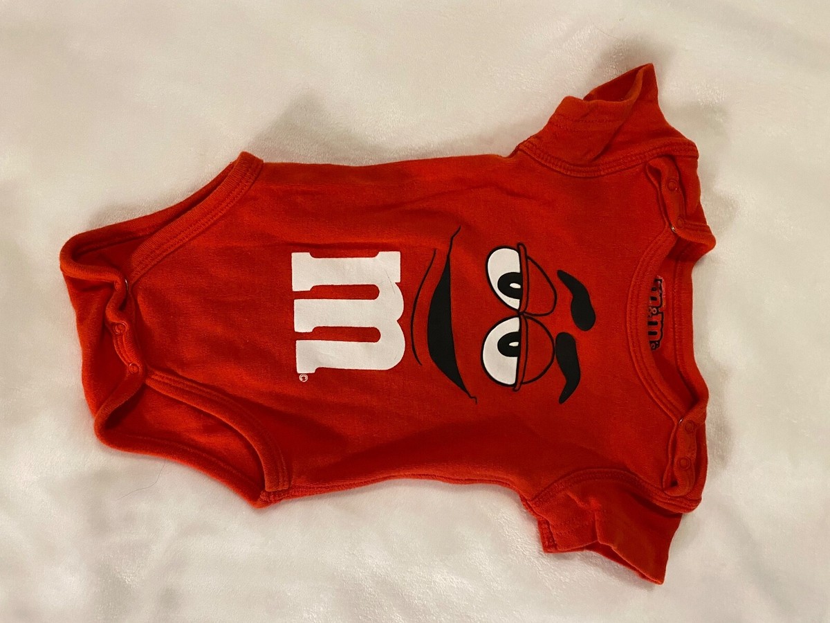 red m&m baby one piece m&ms world size 6 month | eBay