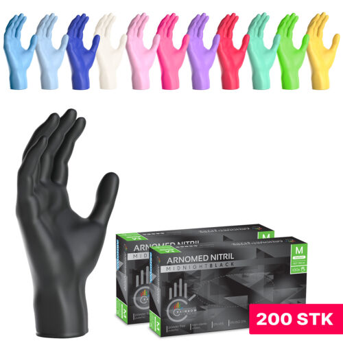 200x Einmalhandschuhe Nitril Handschuhe ARNOMED Nitril Einweghandschuhe Gr XS-XL - Bild 1 von 77