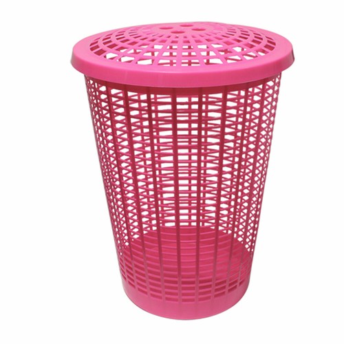 PLASTIC 50L LARGE ROUND LAUNDRY BASKET WASHING STORAGE CIRCULAR HAMPER