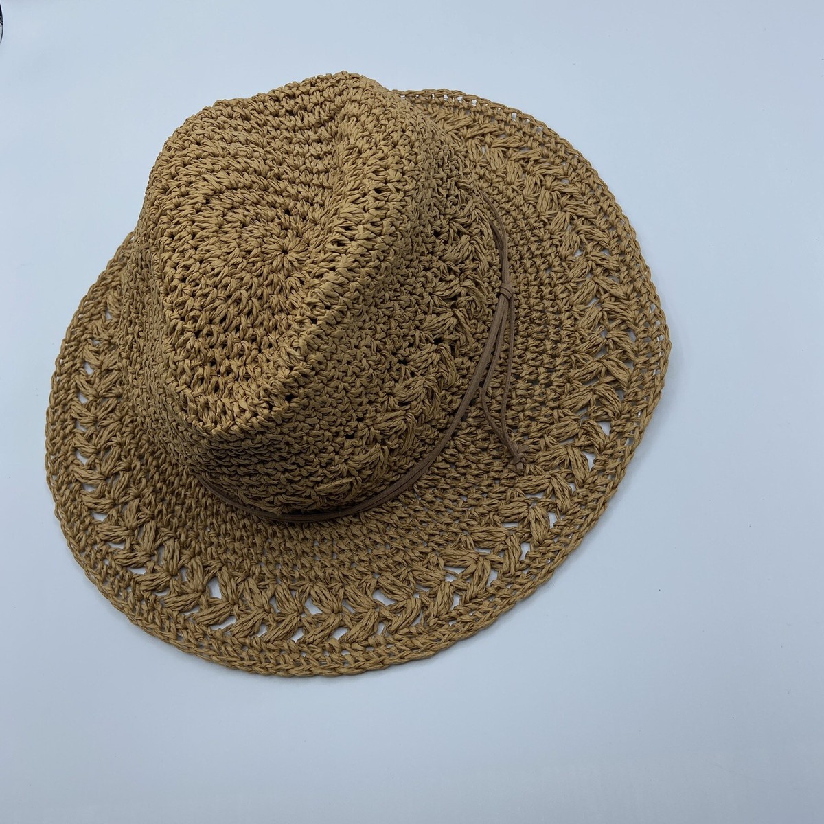 SCALA‎ Sun Hat Straw Panama Paper Floppy Bow Knot Wide Brim Ribbon Beach Summer Scala Women main image 2