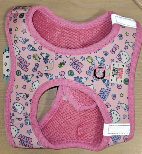 Sassy Meow Hello Kitty verstellbares Katzen-Step-In-Geschirr neu mit Etikett GRÖSSE EXTRA KLEIN
