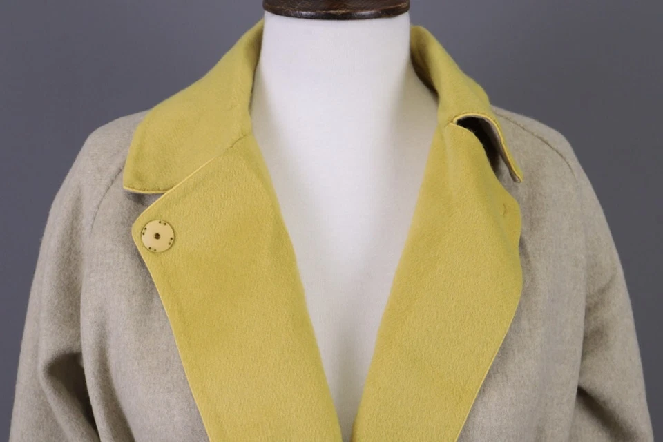 MAX MARA Beige Wool Angora Belted Oversized Coat Size I 40 / GB 8 / USA 6 - Image 3 of 4