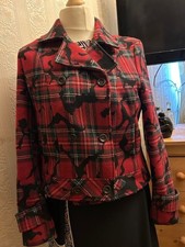 Madeleine Quality German Made Jacket In A Unique Tartan Design Size 14