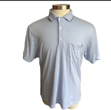 Vintage 80s Munsingwear Original Penguin Powder Blue Golf Polo Shirt Sz M Pocket