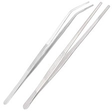 New 2 Pcs 12" 30cm Reptile Feeding Tongs Tweezers CVD  STR Stainless Steel
