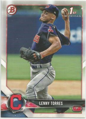 Lenny Torres Cleveland 2018 Bowman Draft 1st Bowman Card