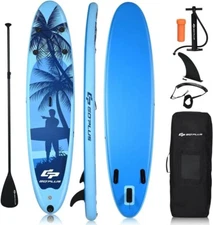 Goplus 10' Inflatable Stand Up Paddle Board, 6.5” Thick SUP