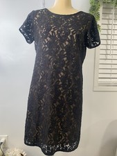 Ann Taylor Loft Black Lace dress sz 4 Holiday Party Dress