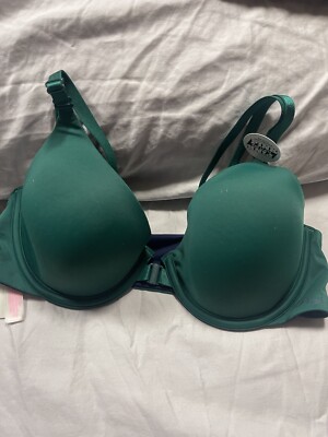 VS pink Bra Flip It Front Close Lightly Lined 36c NWT Never Worn Blue Green