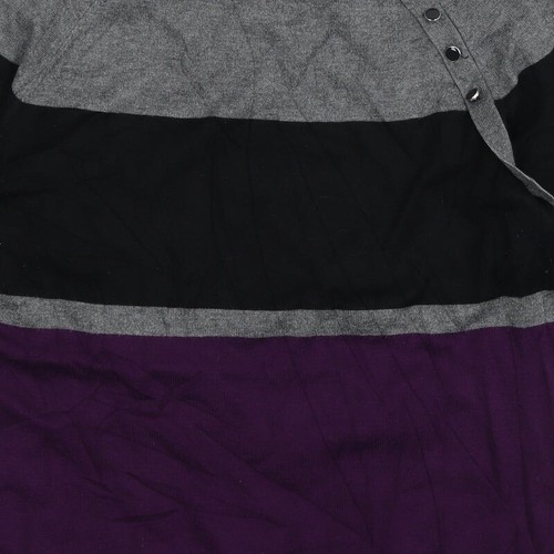 Pull-pull femme en viscose à encolure ras-du-cou violet pour femme taille 12 - Photo 10 sur 12