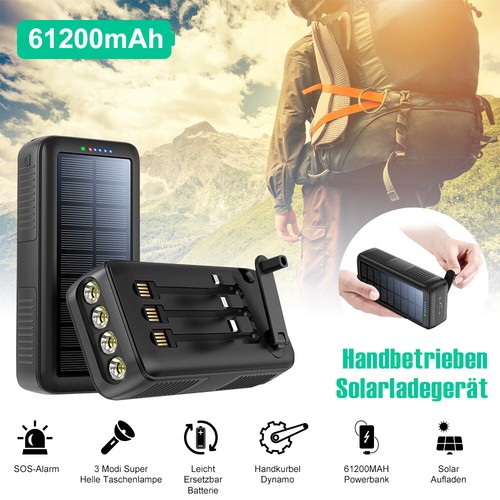 61200mah USB Solar Power Bank Portable External Battery Charger For Cell Phone - Picture 21 of 50
