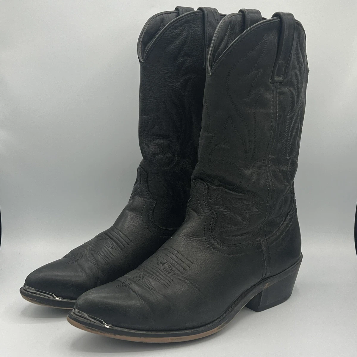Masterson Boot Company RB885 Men’s 10.5EW Black With Silver Tips Western Cowboy Masterson Boots In Men main image 4