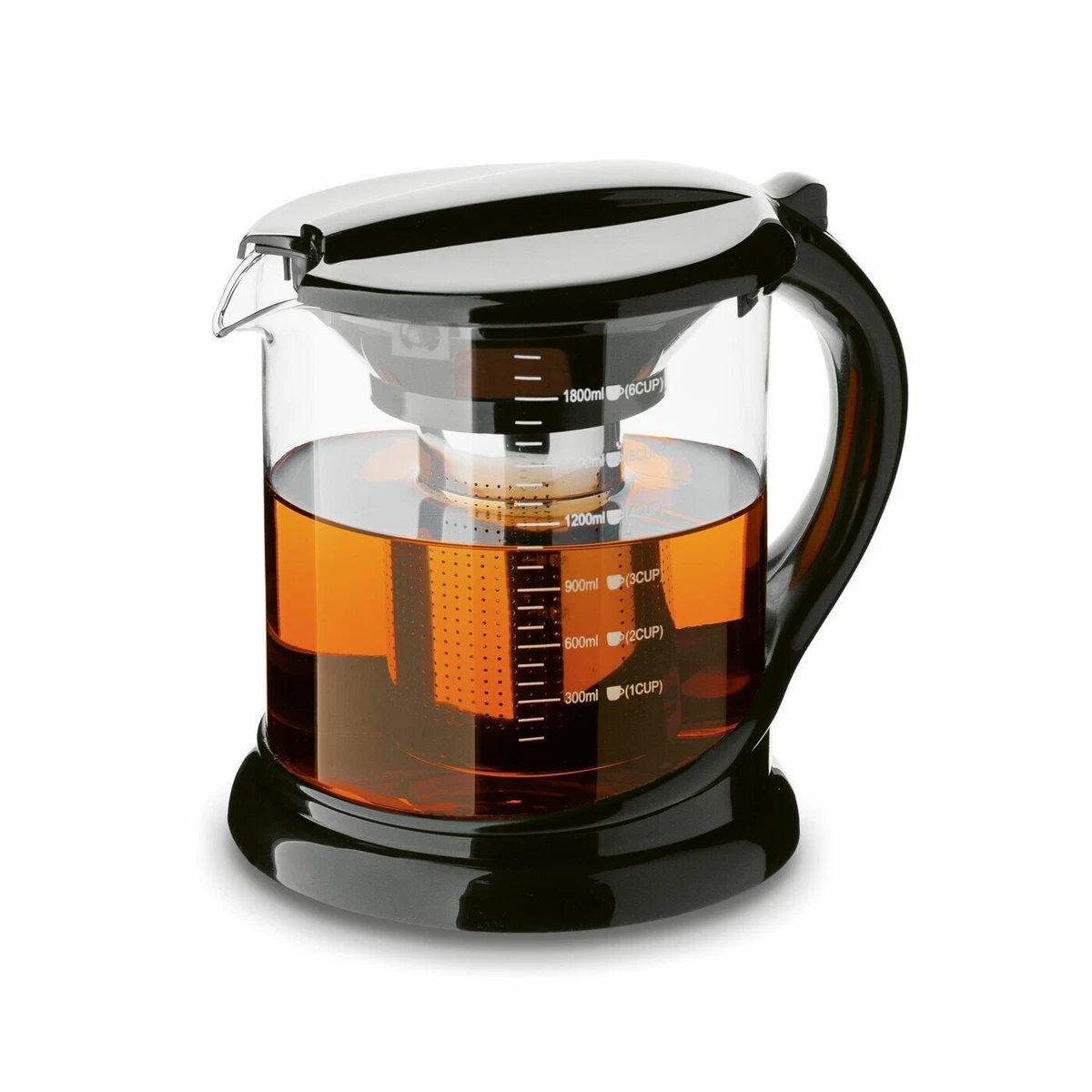PTooTP Teekanne Glas 950ml Mit Teesieb Aus Edelstahl Hitzebeständig