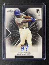 2021 Leaf Perfect Game Dakota Jordan Black Autograph 14/50 Giants!!!
