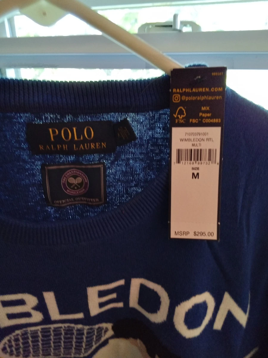 Polo Ralph Lauren Wimbledon Sweater Pullover Vintage Sweatshirt Tennis US Open M