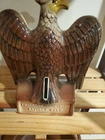 McCoy pottery advertising pieces Eagle bank with stopper!