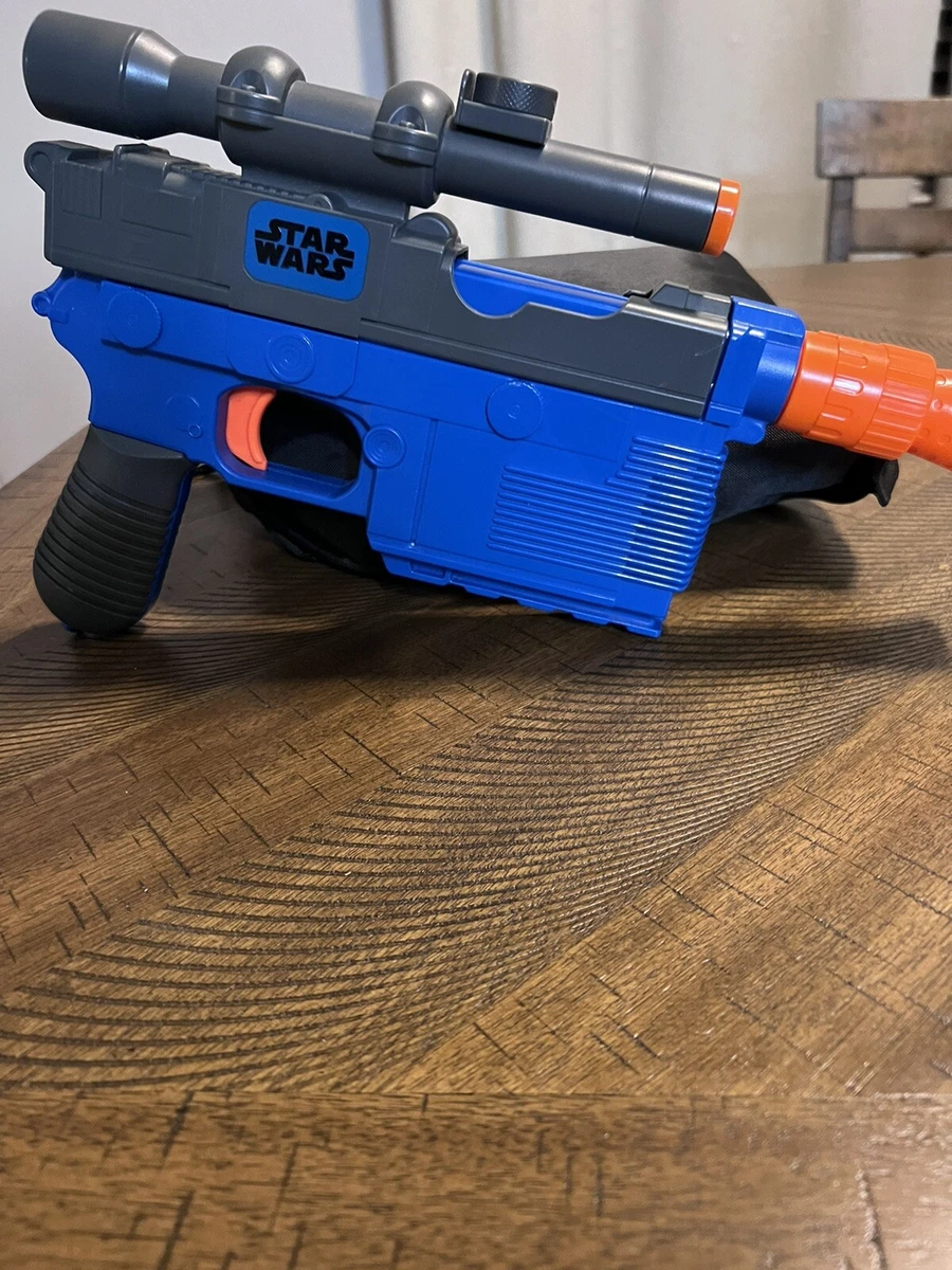 2015 Nerf Star Wars Han Solo Blaster Gun Blue Hasbro The Force