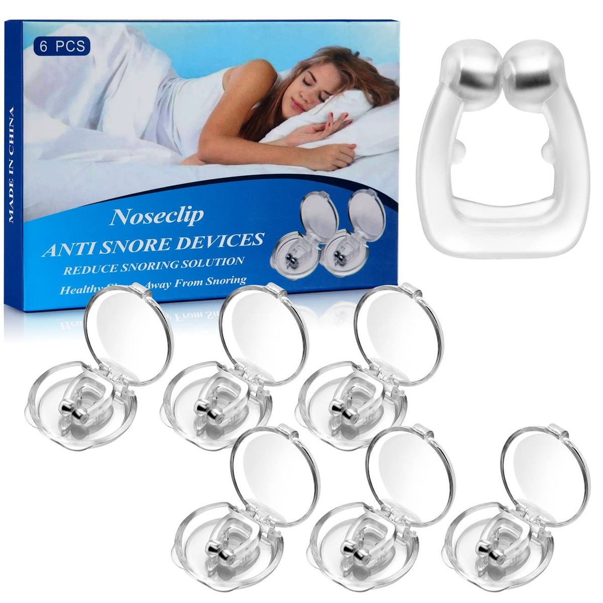 Anti Snoring Devices, Silicone Magnetic Nose Clip, 6PCS White | eBay