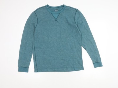 Sonoma Herren T-Shirt Blau Langarm Rundhals - M