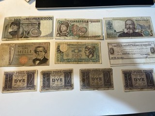 Italian Banknote Lot Pre Euro