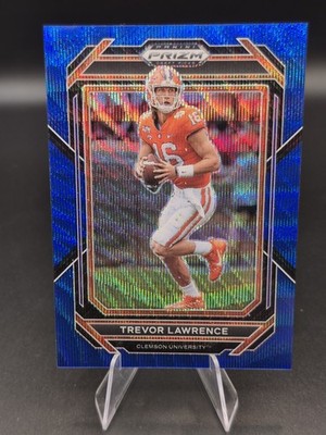 2023 Panini Prizm Draft Picks Trevor Lawrence #96 Blue Wave Prizm /249 Jaguars 