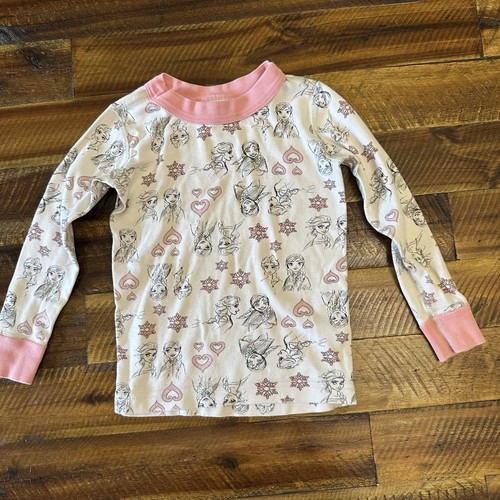 Hanna Andersson Size 3T Frozen Long John Pajama Set Pink Graphic Anna Elsa - Picture 3 of 9