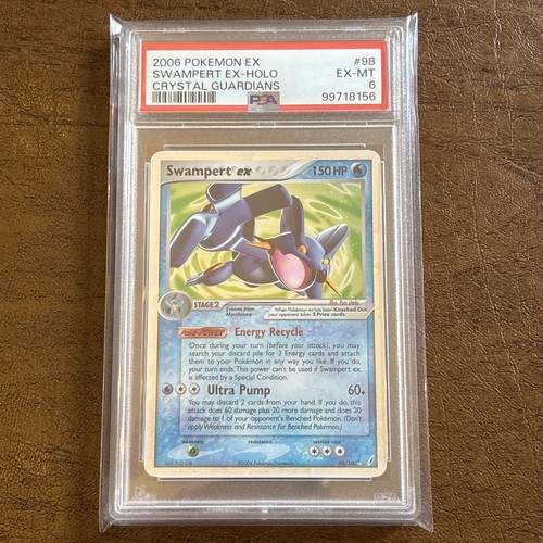 2006 Pokemon Swampert ex Holo 98/100 EX Crystal Guardians PSA 6