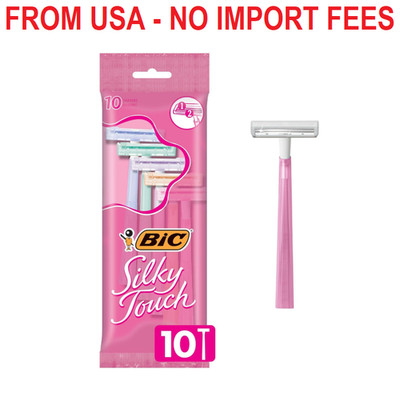 10 Count Silky Touch Women's Disposable Razors, With 2 Blades, Pretty Pastel Raz