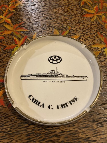 1970 ashtray Carla C. Cruise cruise ship AAA ceramic ashtray
