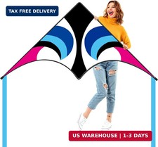 Delta Kite for Kids  Adults - Easy to Fly Large Single Line Beach Kite with 300