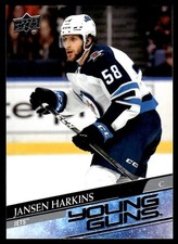 2020-21 Upper Deck Young Guns Jansen Harkins Rookie Winnipeg Jets #229