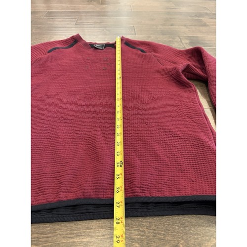 Nike Sportswear Tech Mens Red Crewneck Waffle Knit Sweatshirt Size L CU3782-638 - Picture 8 of 10