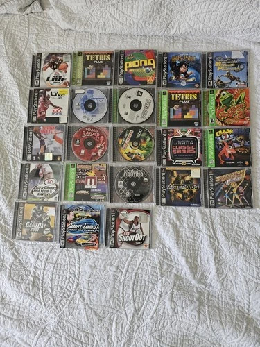 Lot Of 23 Playstation PS1 Games Tomb Raider Crash 2 Bandicoot Frogger 2