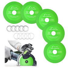 Glass Cutting Disc 5 Pcs Diamond Cutting Blade for Angle Grinder 4" X 7/8" Glass