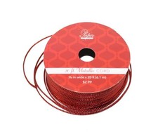 2pc Metallic 20 Foot Wrapping Cord - Red