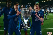 KAI HAVERTZ SIGNED 12X8 CHELSEA FC UCL 2021 WINNERS PHOTO (ACG CERT AG18117)