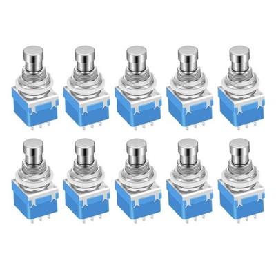 10 Stück Gitarren-Effekt-Pedal 3PDT Fußschalter einrastender Stomp-Schalter True Bypass