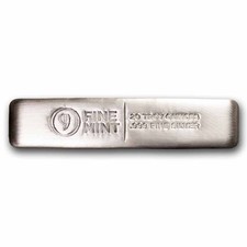 20 oz Cast-Poured Silver Long Bar - 9Fine Mint 72.79 per troy oz