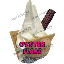 Ice cream van sticker Oyster Shell Flake B Cone Delight stickers trailer decals