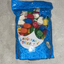 Hanukkah Dreidels Multicolor Plastic One Bag NIB
