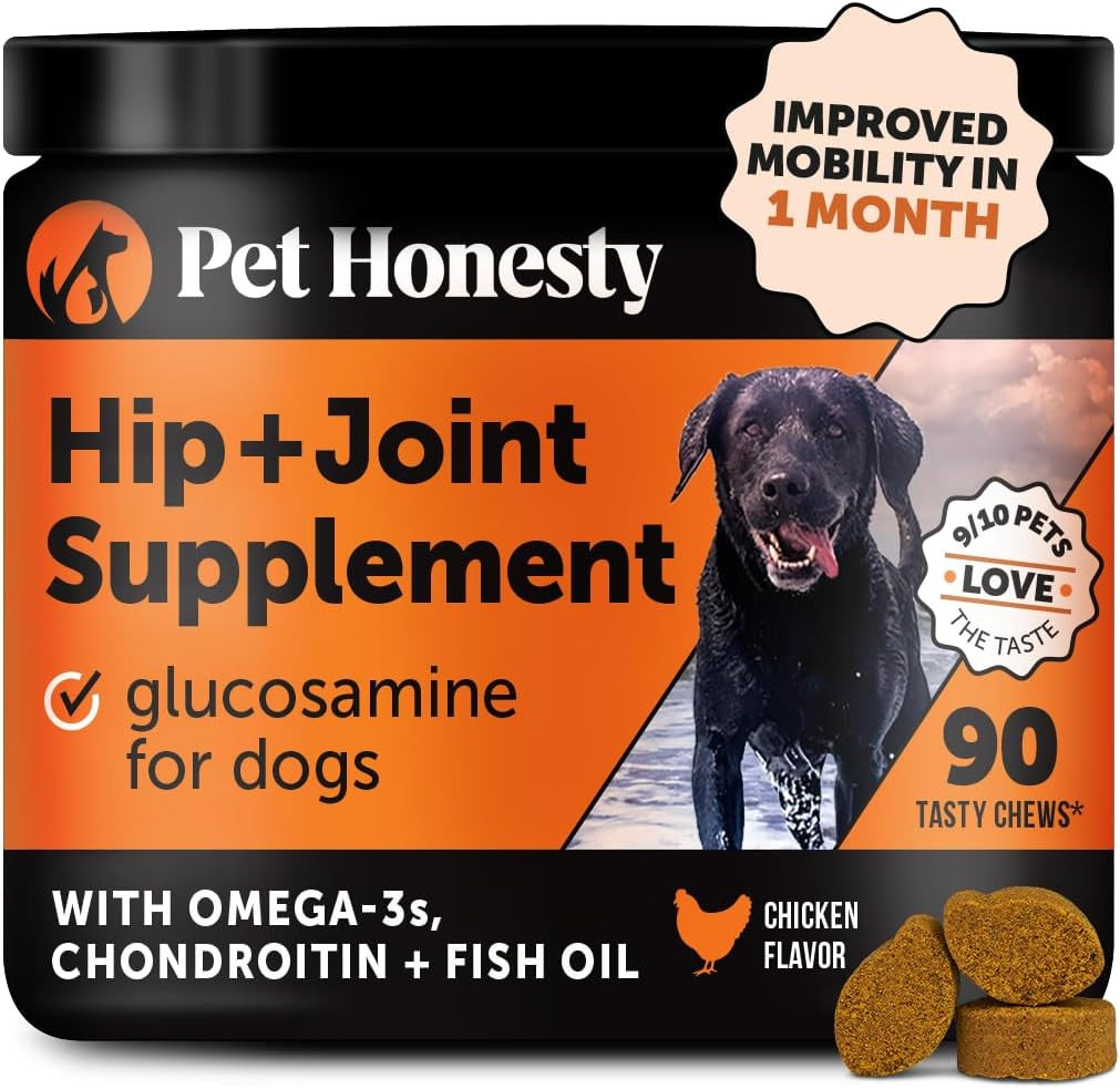 Hip & Joint Health Soft Chews for Dogs, Joint Supplement with Glucosamine Chondr