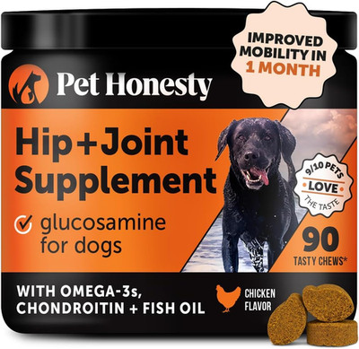 Hip & Joint Health Soft Chews for Dogs, Joint Supplement with Glucosamine Chondr