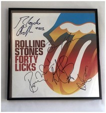 Rolling Stones Signed 2003 40 Licks Framed Booklet Album Tour Book ACOA