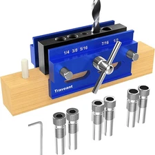 TRAVEANT Self Centering Dowel Jig kit, Drill Guide Bushings Set, Wood Working...