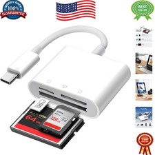 3-Slot USB Type C Card Reader - Bi-Directional Data Transfer for All Devices