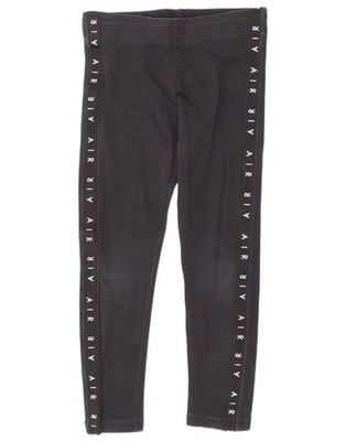 Nike Mädchen Grafik Leggings 6-7 Jahre XS Schwarz Baumwolle EA15